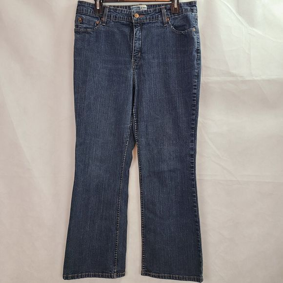 Levi Signature Women's (16 Short) At Waist Bootcut Blue Denim Jeans (34 x 28.5) - Picture 1 of 10